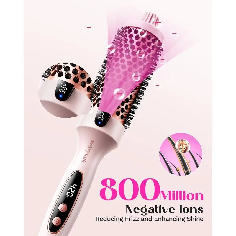 SmoothWave™ - Negative Ion 1.5 Inch Thermal Brush for Frizz-Free, Shiny Hair